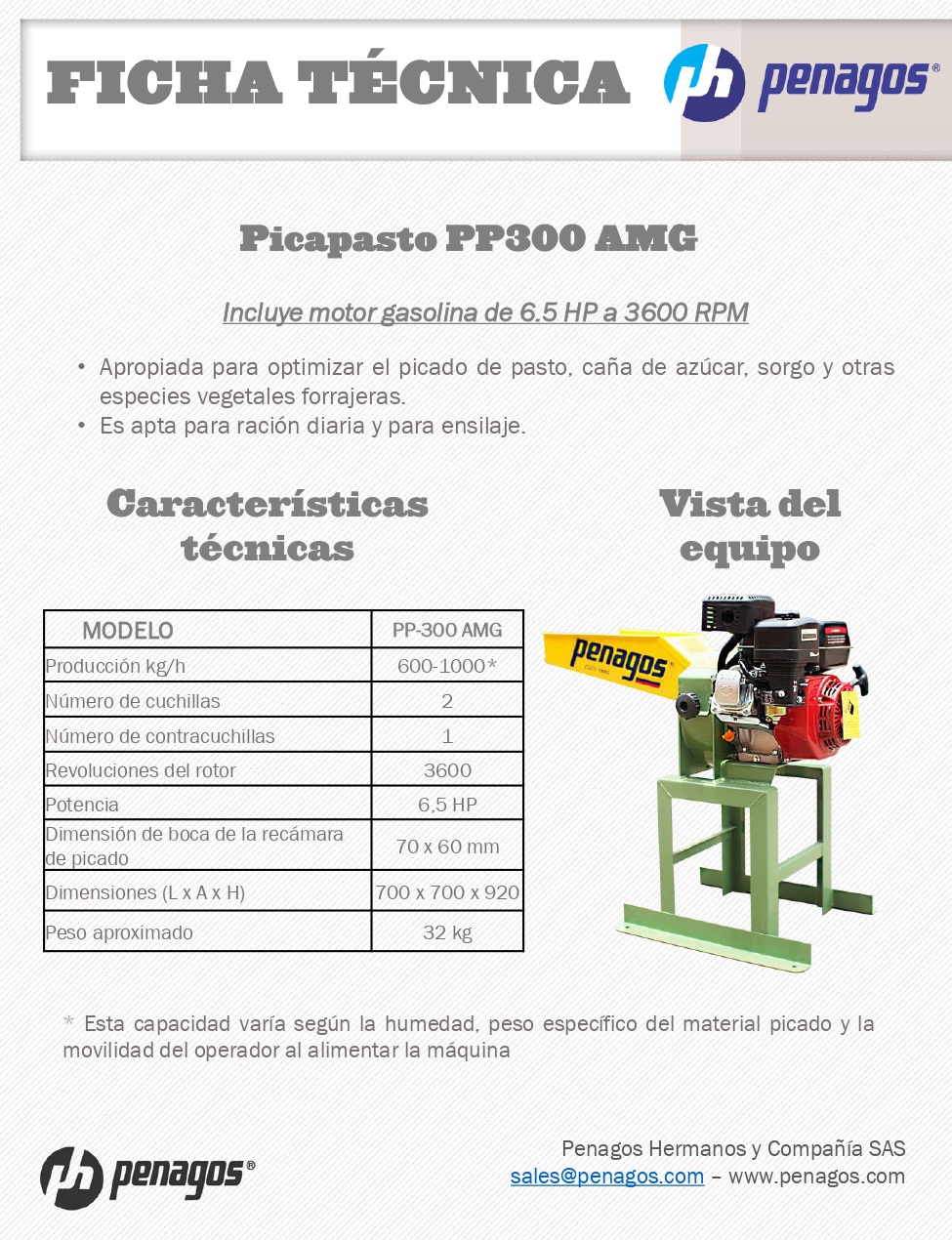 PICAPASTO PP 300AMG PENAGOS